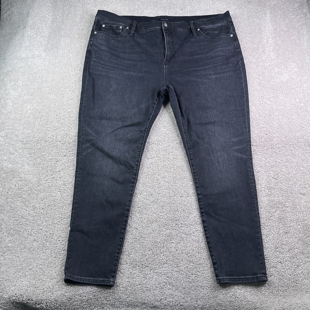 J Crew Jeans Womens 36 Blue 9" High Rise Toothpick Dark Wash Stretch Denim